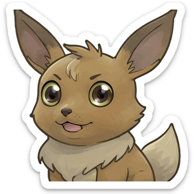  Cute Eevee being adorable with big eyes  sticker