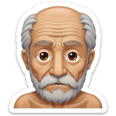 A old hairy Turkish man  sticker