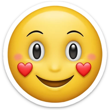 Smiley face with heart sticker