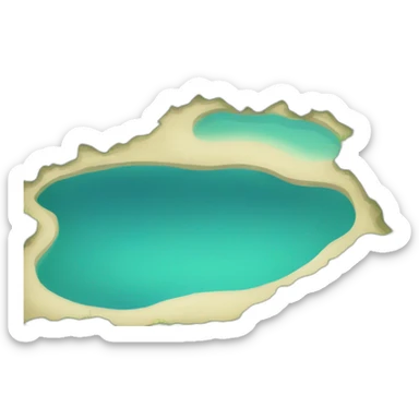 Piscine-lac sous-terrain. naturel. sticker