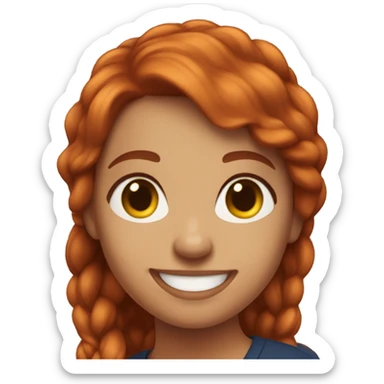 smiling auburn girl indoors sticker