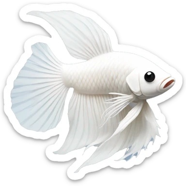 White betta sticker