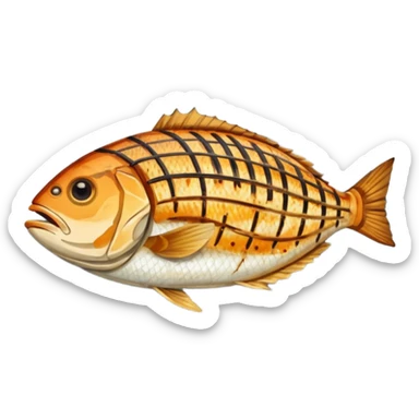 create a Whole Grilled Fish


Camera angle: slightly elevated top-down view with a gentle bird’s-eye perspective (about 15–20°), identical perspective and scaled do not add anything  on plate  sticker