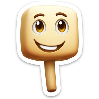 Happy browned marshmallow  sticker