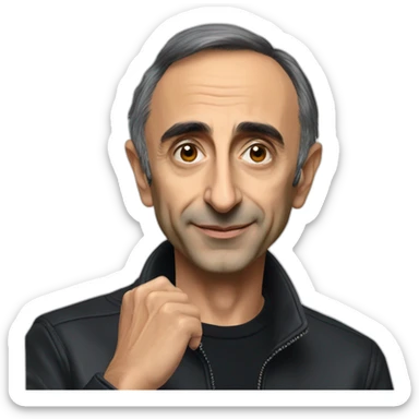 Eric zemmour avec sa calvitie sticker
