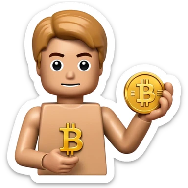lego homme bitcoin sticker