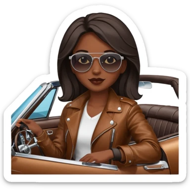 Classic mustang dark women sitting in sticker