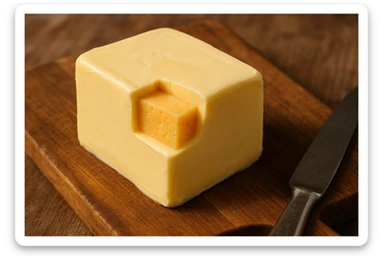 cheese in butter sticker