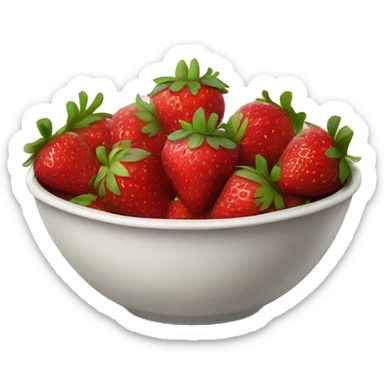 bowl of strawberries sticker