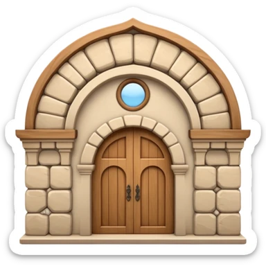 3D Apple-style emoji of a full traditional Turkish han building, showing the entire stone structure with arches, wooden doors, and windows. Rounded, glossy, smooth, soft shadows, white background.








 sticker