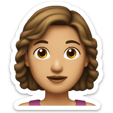 Mujer de piel trigueña y cabello Borgoña  sticker