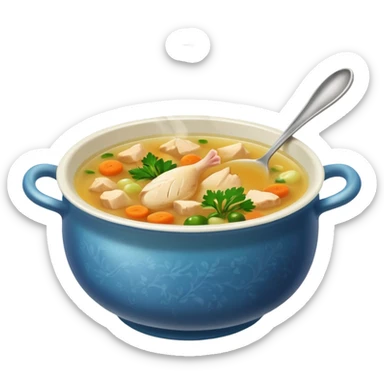 Plato de caldo de pollo  sticker