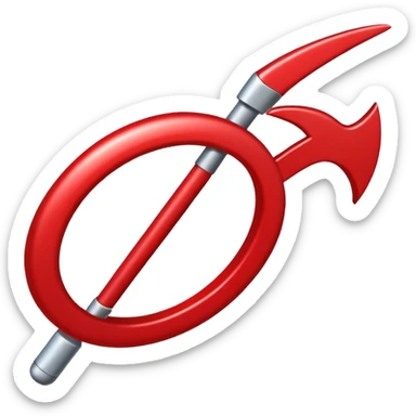 Una flecha roja  de verificación que se mueva sticker