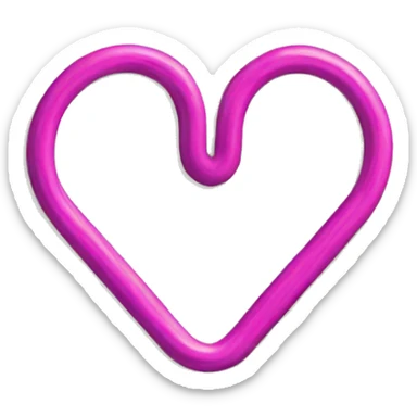 A heart-shaped paper clip sticker
