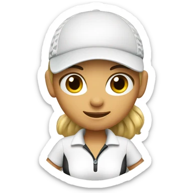 female golfer sticker