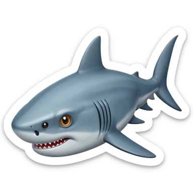 Hágame un tiburón que tenga tres ojos sticker