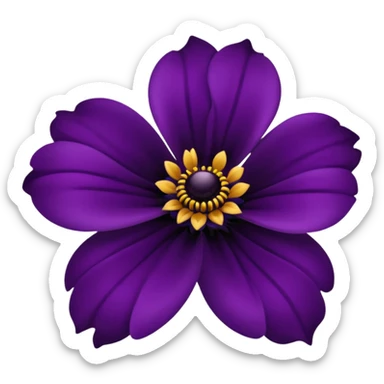black flower emoji sticker