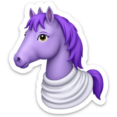 Purple horse wearing white sweater

 sticker