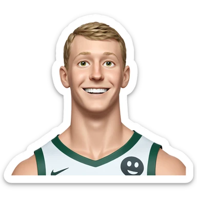 smiling boy in sportswear sticker