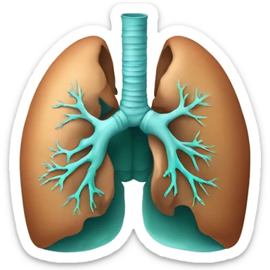 Damaged respiratory organs sticker