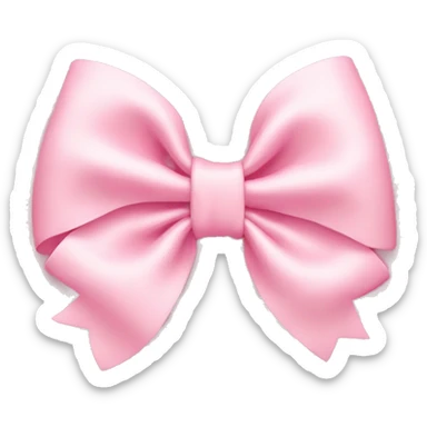 light pink bow on light pink bow sticker