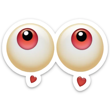 Rolls eyes with love sticker