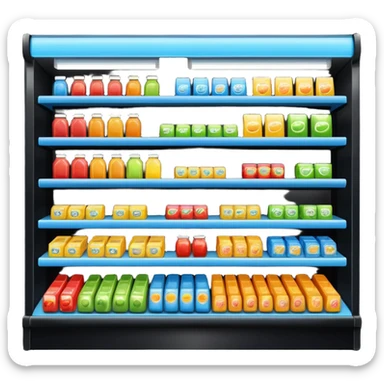 There's only one empty space left on the supermarket shelf. sticker