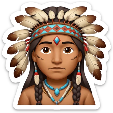 Native american indian sticker
