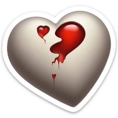 wounded heart sticker