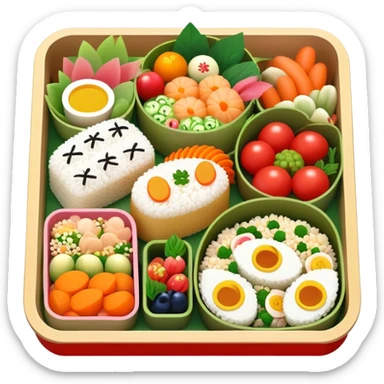 Japanese spring bento box sticker