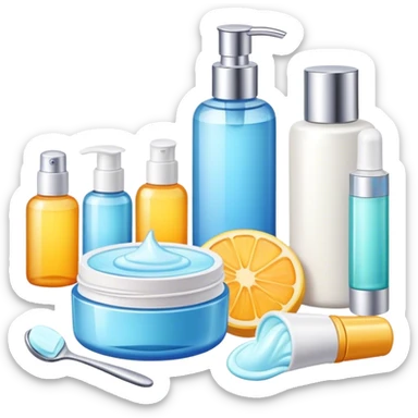 Skincare products  sticker