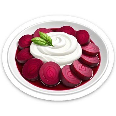 Marinated beets and yogurt sticker