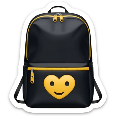 sac a dos de sport noir sticker