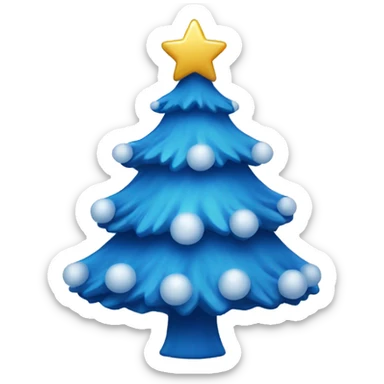 Blue Christmas tree sticker