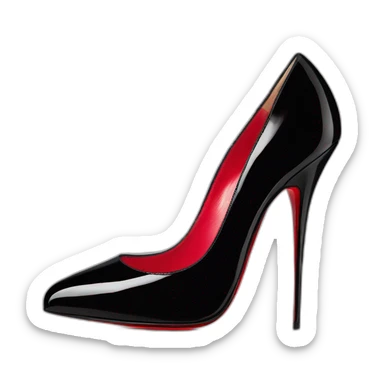 heel black patent christian louboutin dafolie sticker