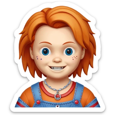 chucky icon neckless sticker