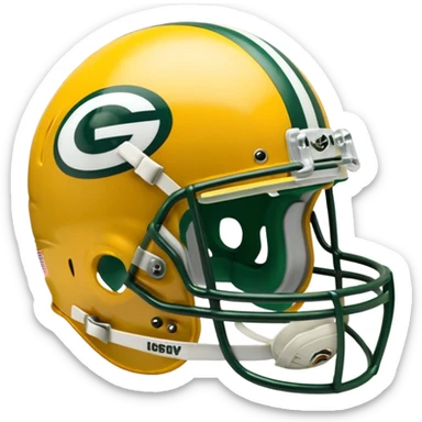Green Bay packers helmet olds hool sticker