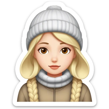 The girl who is wearing some warm clothes  sticker