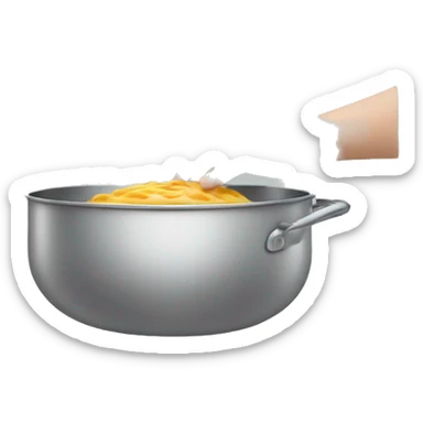 hand holding a pan sticker