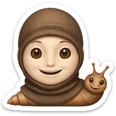 snail in balaclava sticker