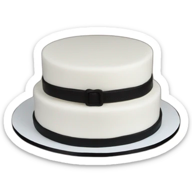 white man karate black belt birthday cake sticker