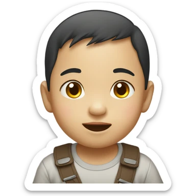 Cute Asian toddler sticker