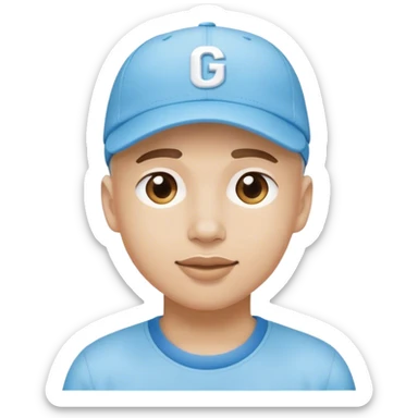 skyblue color ballcap with G sticker