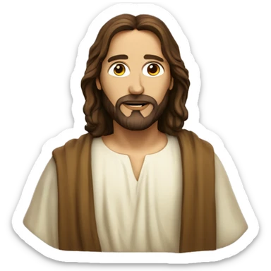 Jesus qui joue au not a close up byrealistic face sticker