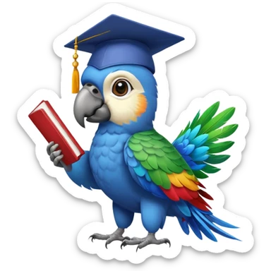 parrot graduate college sticker