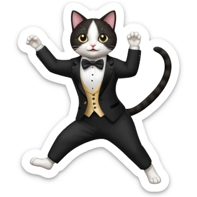 Dancing cat ￼ sticker
