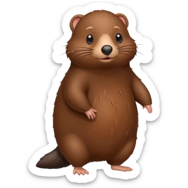 a sideways standing mole sticker