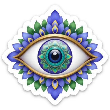 Eye with mandala sticker