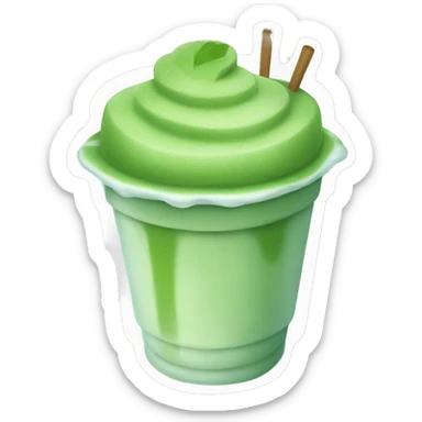 Iced Matcha cup sticker