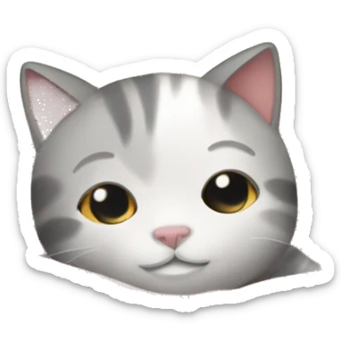 Cat in a comfy bed sticker